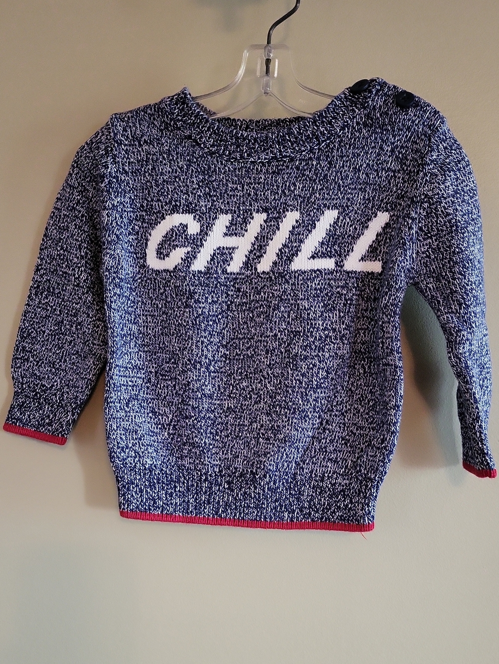 Joe Fresh "Chill" navy pullover sweater